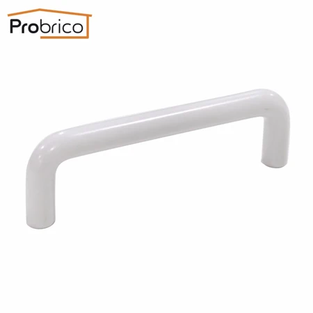 Probrico пластиковая ручка для кухонного шкафа отверстие пространство 96 мм белый/серебристый/черный мебельный ящик ручка для шкафа Потяните