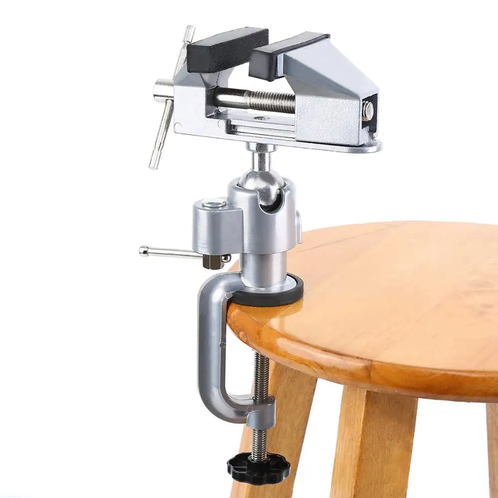 

360° Vise Bench Swivel Clamp Table Aluminium Alloy Vise Clamp Electric Drill Stand Rotating Work Bench Tool