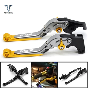 

For Suzuki DL1000/V-STROM 2002-2016 Motorcycle Accessories Motorbike Aluminum Adjustable Brake Clutch Levers with DL1000 logo