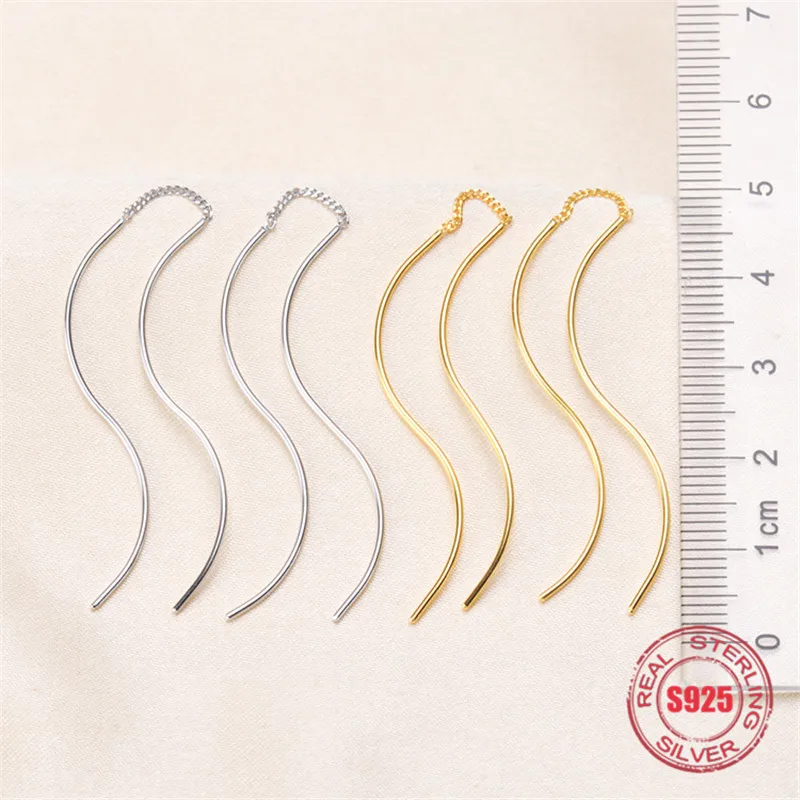 

Genuine S925 Sterling Silver Stud Earrings Dangle Earrings Hoop Earrings Blank Base Supplies for DIY Accessories Jewelry Making