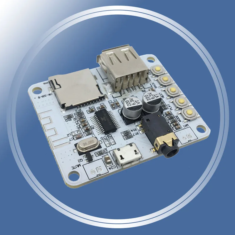 

Bluetooth Audio Receiver board with USB TF card Slot decoding playback preamp output A7-004 5V 2.1 Wireless Stereo Music Module