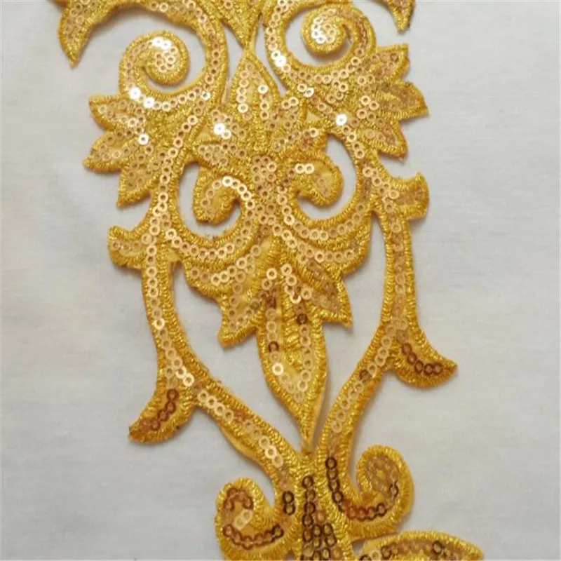Apply to thermostick ironing gold embroidery, gold applique