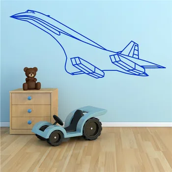 

ZN G407 CONCORDE JET AEROPLANE Vinyl wall art sticker decal Children 's room wall stickers decorative arts