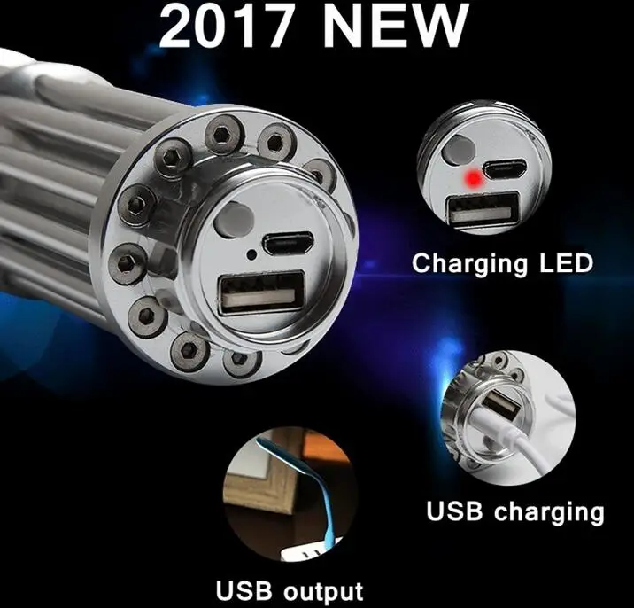 2018 جديد نمط 017-USB عالية حرق 50000 متر الليزر الأزرق مؤشر الليزر القلم USB شحن مع نمط قبعات بطارية قابلة للشحن 2018 جديد نمط 017-USB عالية حرق 50000 متر الليزر الأزرق مؤشر الليزر القلم USB شحن مع نمط قبعات بطارية قابلة للشحن