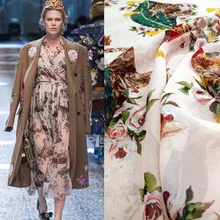 Женский шифоновый, ткань с принтом подушка в форме котенка узор ткань с батиком в африканском стиле Заказная ткань модная ткань для платья рубашки