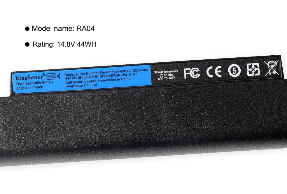  Kingsener 14.8V 44WH RA04 Laptop Battery for Hp Probook 430 G1 G2 HSTNN-C84C HSTNN-IB4L HSTNN-IB5X 