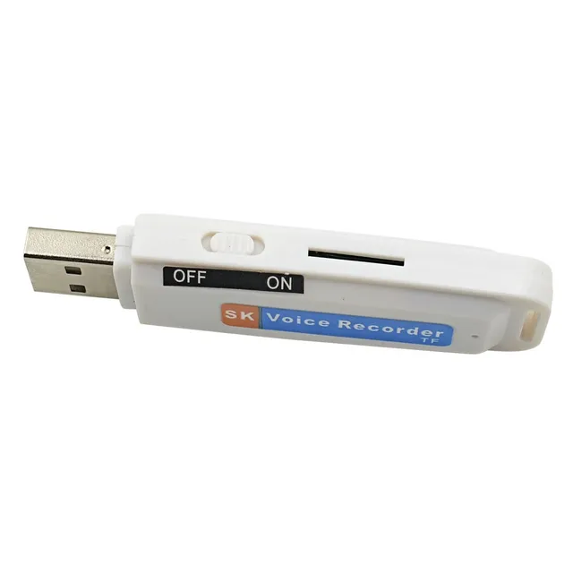 CHIPAL Voice Recorder U-Disk Digital Audio Micro SD TF Card Slot Audio Recording Pen Mini USB Flash Drive Business Dictaphone