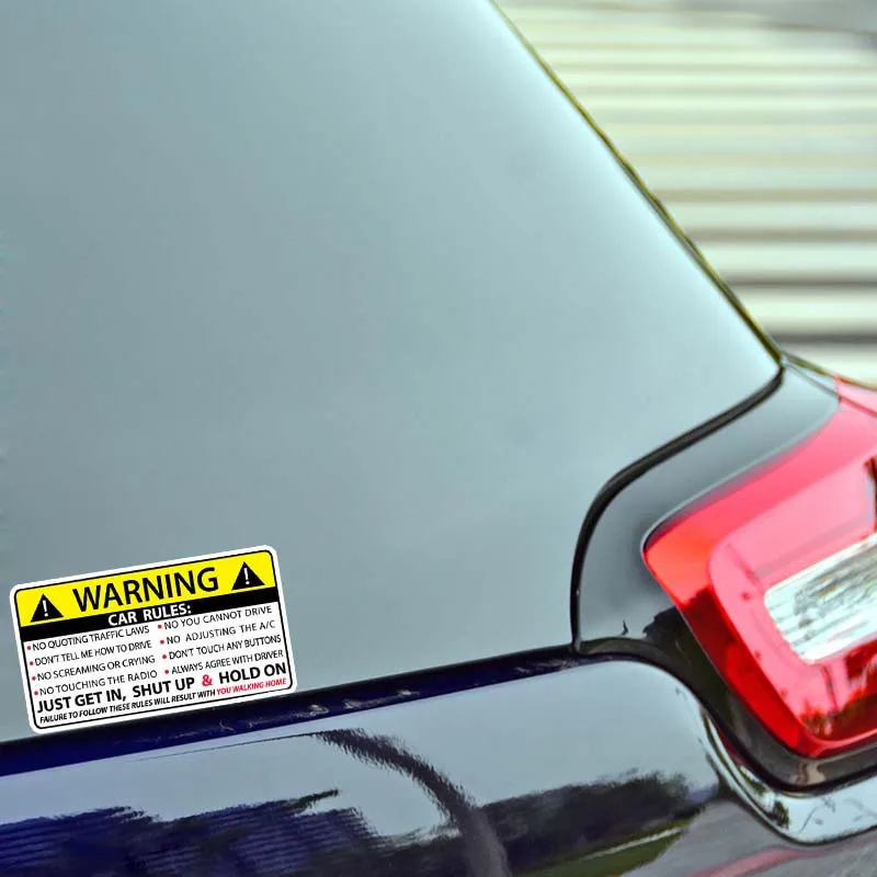 

Auto Safety Warning Rules Car Sticker for Kia Sportage QL KX5 Mazda CX-5 Hyundai Tucson Audi Q2 Seat Ateca Fiat 500 VW