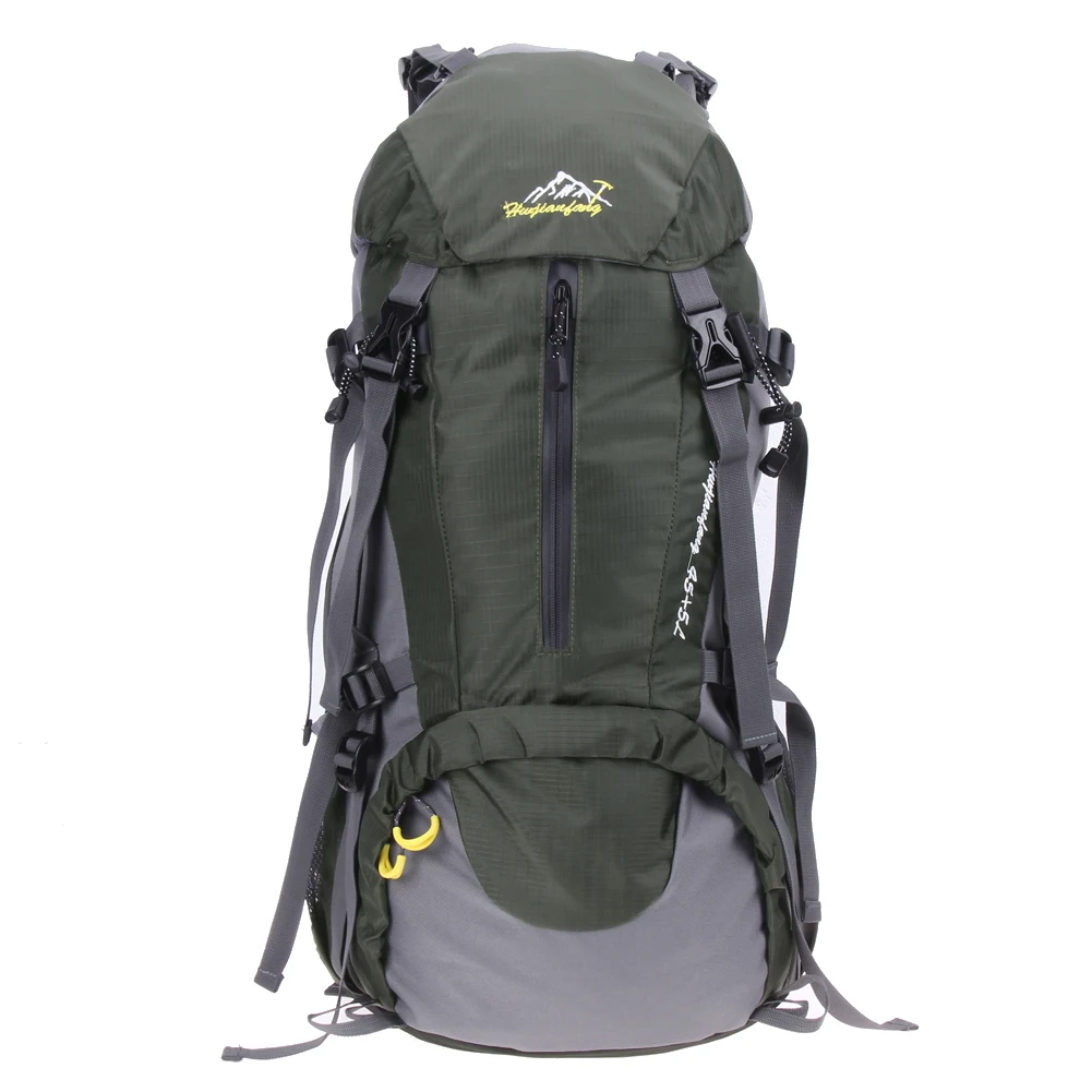 

50L Large Capacity Waterproof Nylon Climbing Mountaineering Travel Backpack Sport Hiking Rucksack Outdoor Bags With Rain Cover