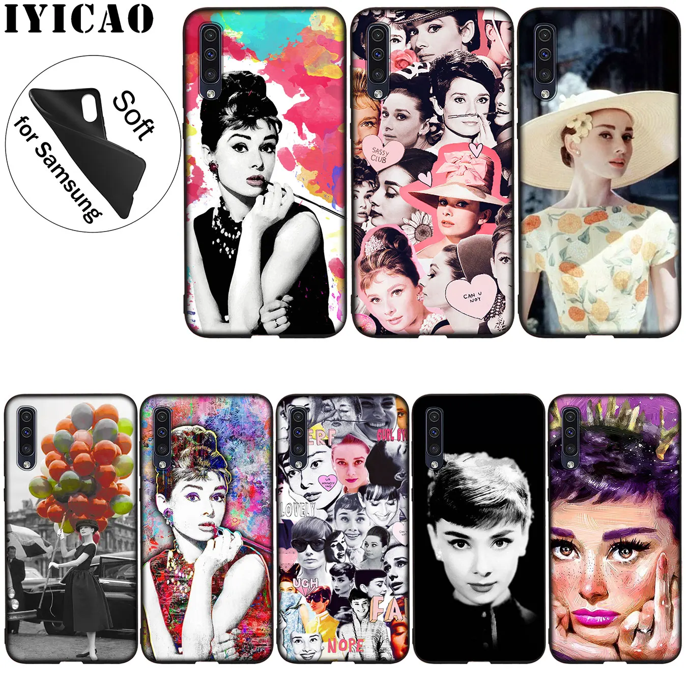 IYICAO Одри Хепберн Мягкий силиконовый чехол для Samsung Galaxy A70 A60 A50 A40 A30 A20 A10 A50S A40S A30S A20E