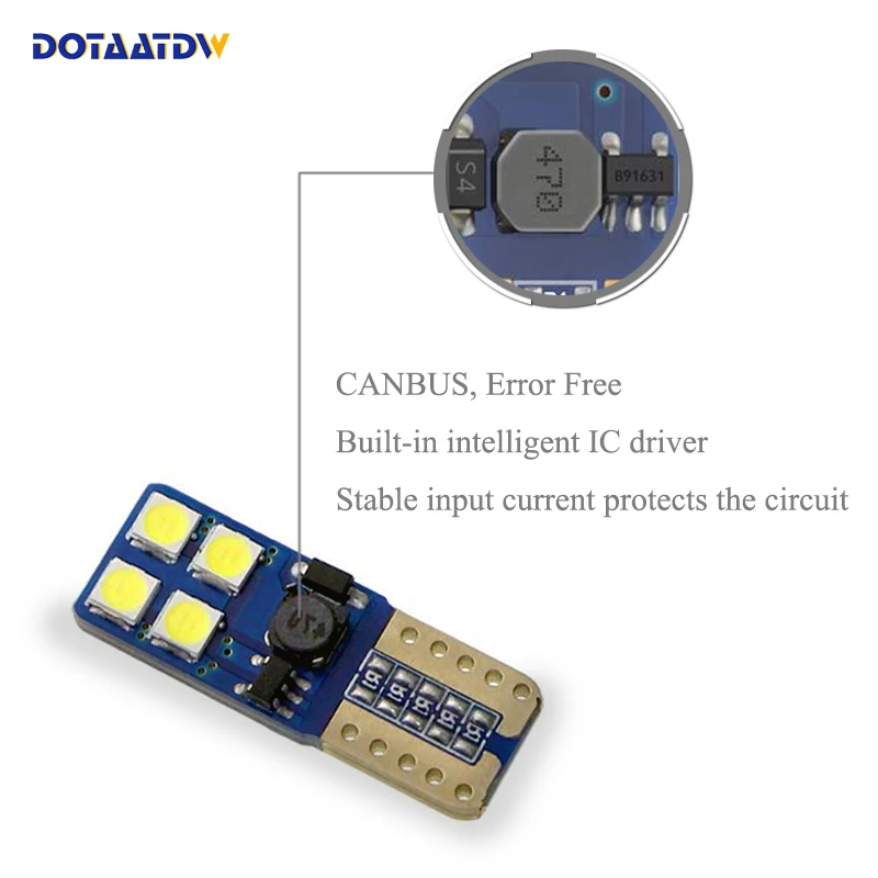 DOTAATDW 1x T10 W5W светодиодный габаритный светильник лампа габаритного огня Canbus ОШИБОК для Kia sportage rio k2 k3 k5 ceed cerato sorento