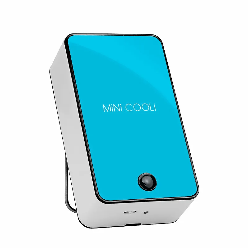 

Mini Portable Handheld Table Air Conditioner Cooling Fan USB Rechargeable Battery Bladeless Fan With Humidifying Function