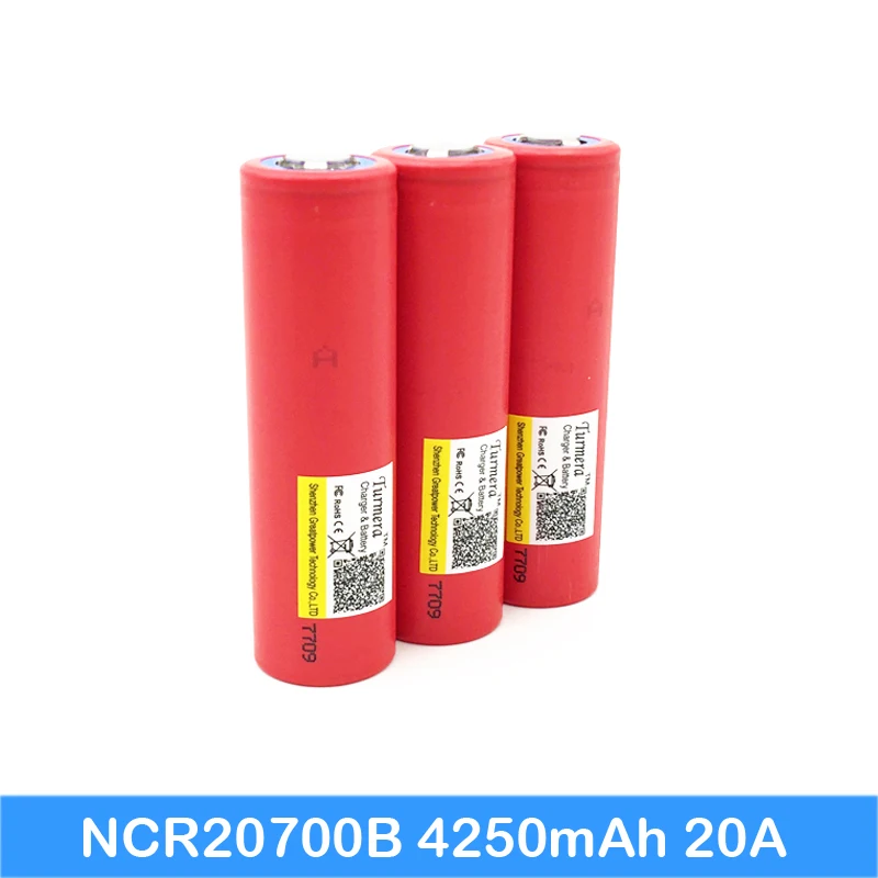 20700 аккумулятор Turmera для SANYO 20700B 4250mAh 20A литий-ионный аккумулятор для 20700 электронной сигареты Vape литиевая велосипедная батарея jun14