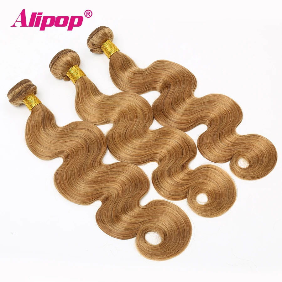 Honey Blonde Bundles Weave Body Wave Hair Bundles Deals 100% Human Hair Bundles Weave Hair Extenstions Alipop Non Remy (10)