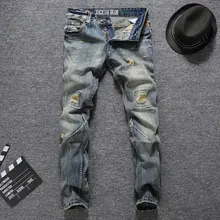 2018 Newly Fashion Mens Jeans High Quality Slim Fit Ripped Jeans Homme Italian Designer Brand Men Jeans Vintage Biker Jeans Men 2018 Newly Fashion Mens Jeans High Quality Slim Fit Ripped Jeans Homme Italian Designer Brand Men Jeans Vintage Biker Jeans Men