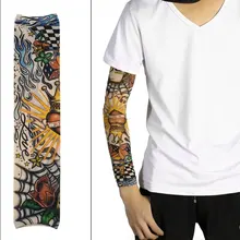 1 шт. Хэллоуин эластичные рукава поддельные татуировки руки чулки спортивные скины Защита от солнца 9 стиль гетры для рук