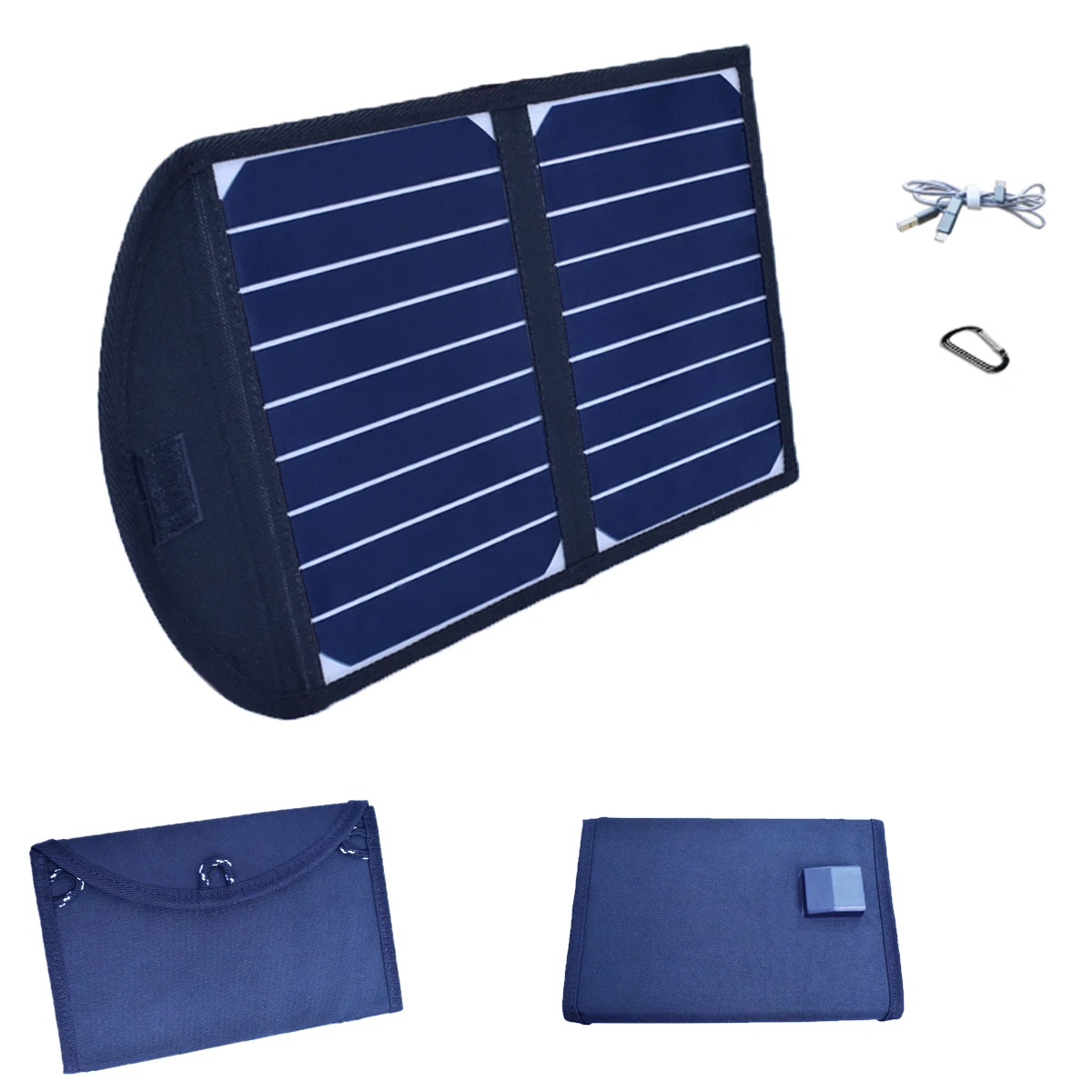 

Xinpuguang 10W 5V Foldable Solar Panel Portable Folding Solar Charger Dual USB Output for Phone Laptop Tablets Outdoor Camping
