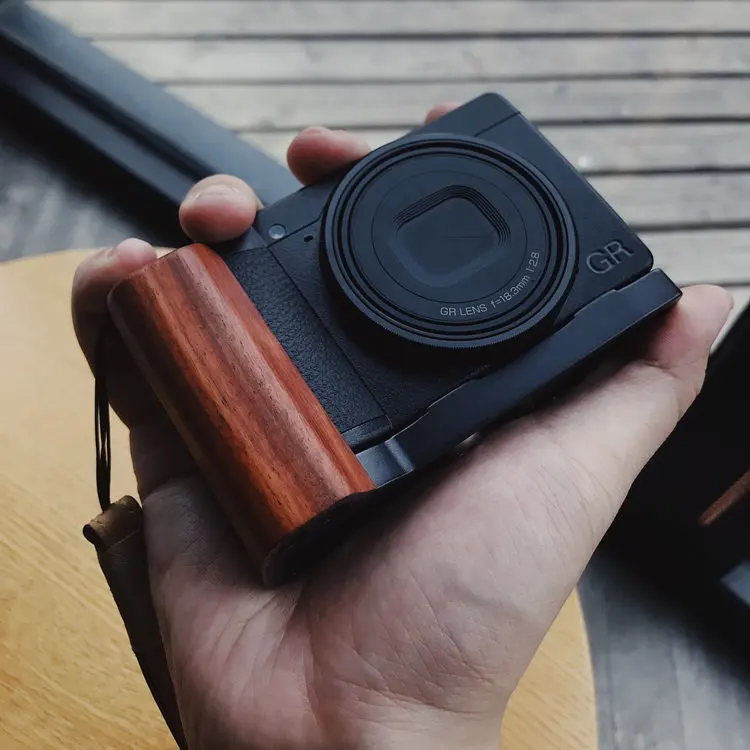 Mahogany Wood Wooden Hand Grip Plate Bracket For with Alum Base Plate Bracket For Ricoh GR3 GRIII Ricoh GR 3