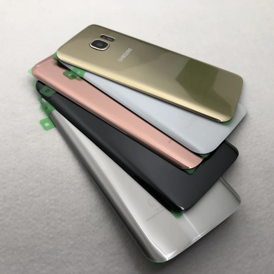 Задняя крышка из стекла батареи для Samsung Galaxy S7 G930 G930F G930FD Крышка корпуса задней