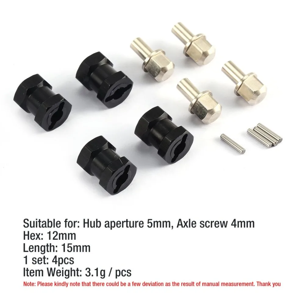 RC 4pcs 12mm Hex 15mm Coupler Tire Extended Adapter for Traxxas Hsp Redcat Rc4wd Tamiya Axial scx10 D90 RC Crawler Big Foot Car RC 4pcs 12mm Hex 15mm Coupler Tire Extended Adapter for Traxxas Hsp Redcat Rc4wd Tamiya Axial scx10 D90 RC Crawler Big Foot Car