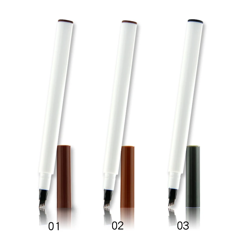 

Waterproof four-pronged eyebrow Tattoo Pen Waterproof Eye Makeup 3 Colors Easy Use Eyebrow Pen Deep Color Pencil Eyebrow