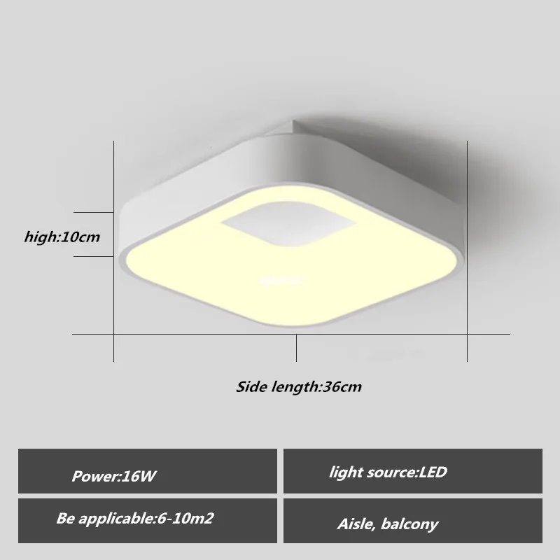

1PCS12w/16w led ceiling ceiling panel light triangle round square AC85-265V fashionable LED ceiling downlight