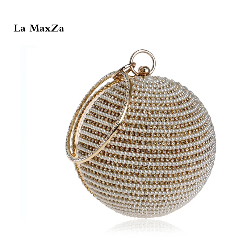 

La MaxZa Women Rhinestone Frosted Evening Clutch Bag Ladies Party Banquet Bag Fashion Small Handbag Evening show Ball bag