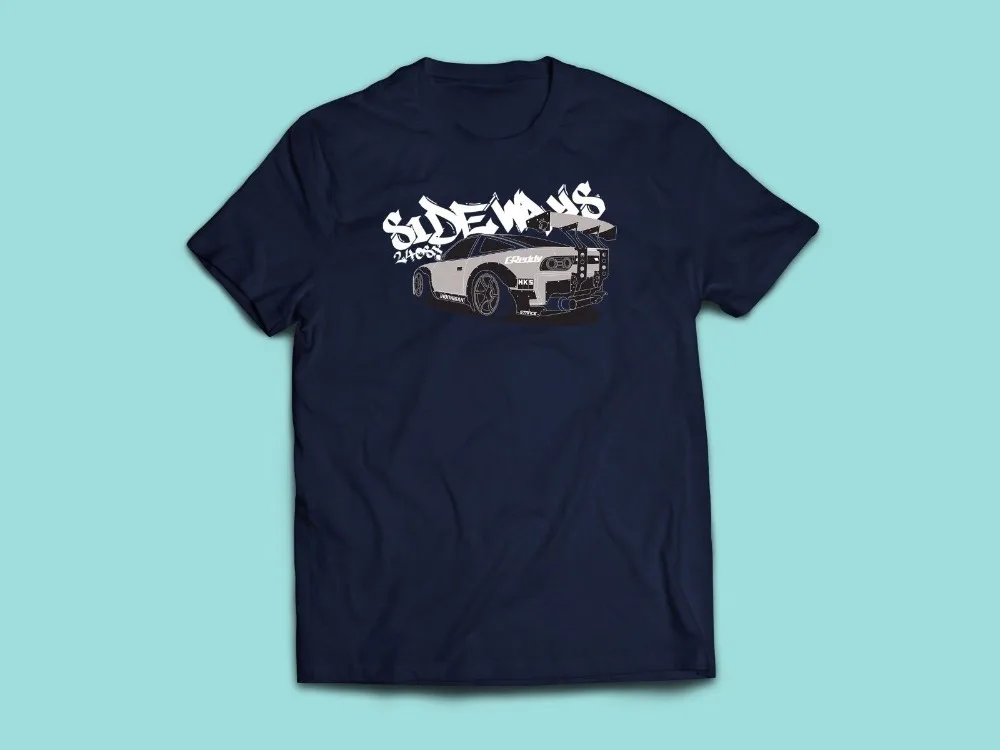 Тенниска с японским автомобилем Jdm 240Sx S13 Дрифтинг 180Sx 2019 модные круглые мужские