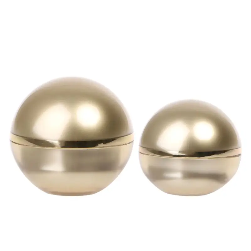 

Luxury Sphere Cream Container Golden Jar cosmetic Acrylic Smaple Pot Ball Bottle Empty Cosmetic Containers