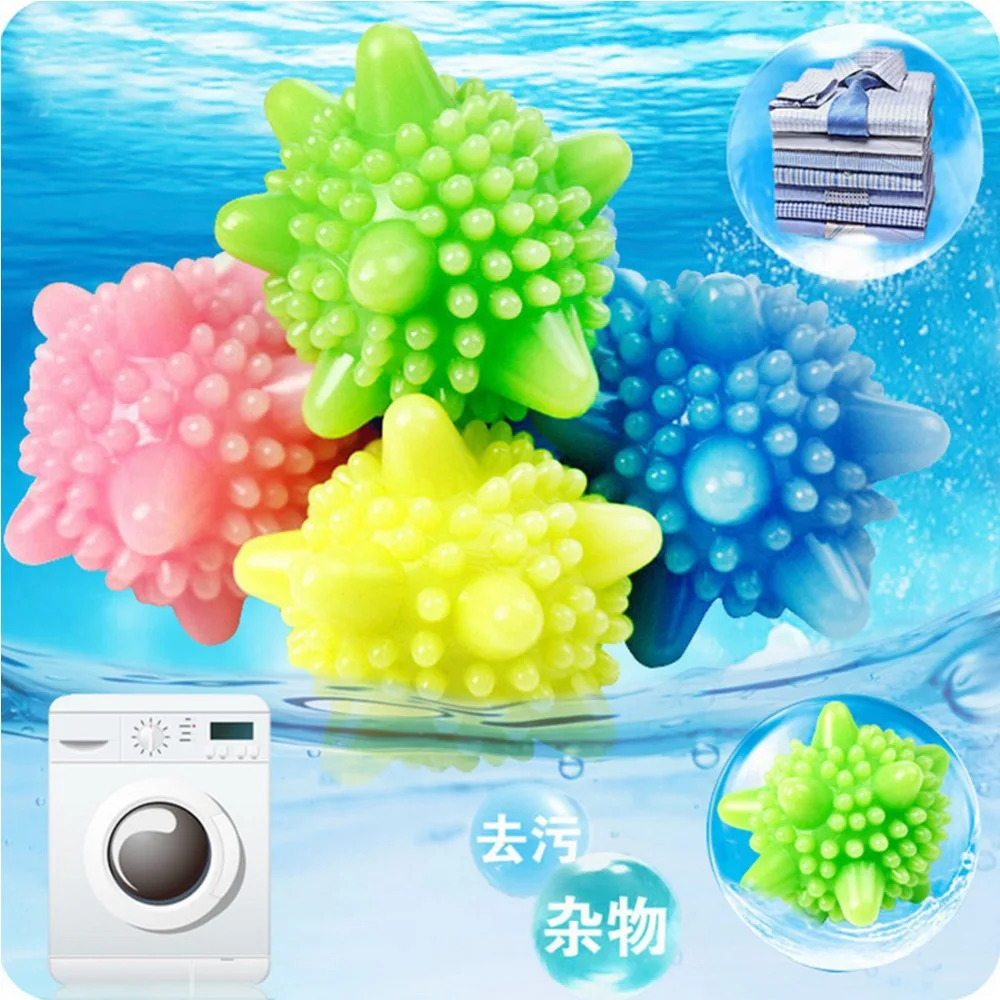 5Pcs Convenient Clear Laundry Balls Cleaning Balls Cleaner Washing