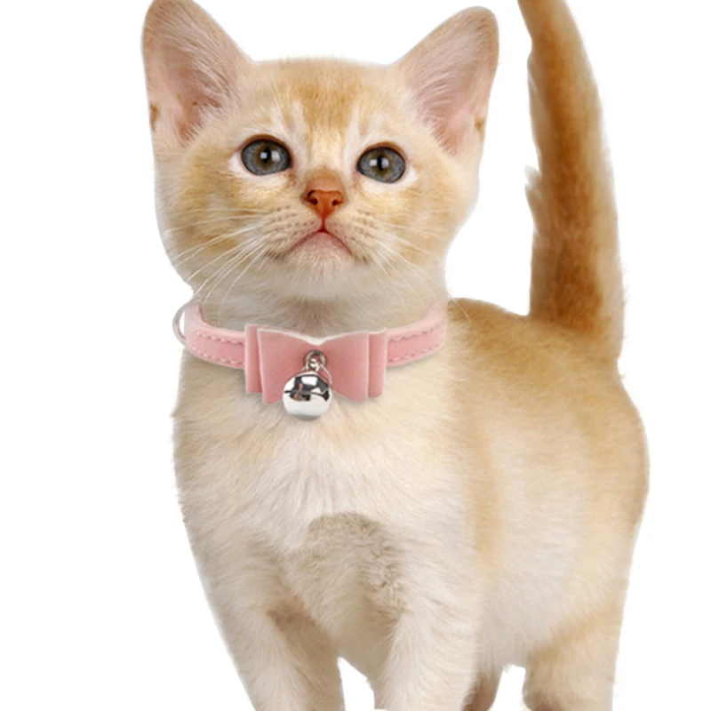 Personalized Cat Collar Kitty Cat Collars Safety Pet Harnesses Hot Selling Cute Bell Kitty Cat Collars Adjustable Leather TF S1 Personalized Cat Collar Kitty Cat Collars Safety Pet Harnesses Hot Selling Cute Bell Kitty Cat Collars Adjustable Leather TF S1