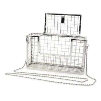 

Metal Hollow Women's Evening Bag Shoulder Crossbody Bags Clutch Cage Handbag