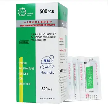 

500pcs/box *3 boxes huanqiu sterile acupuncture needles for single use beauty massage needle with tube 0.18/0.20/0.25/0.3/0.35mm
