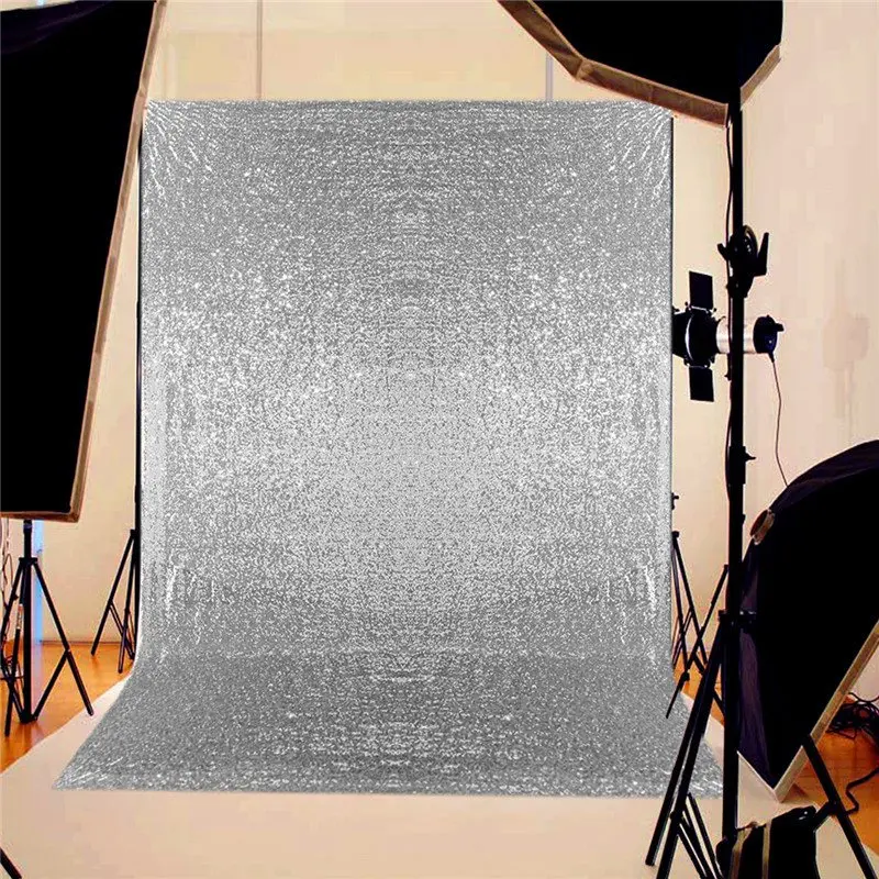 Завышение 4x6FT серебряные блестки ткань фон для фотографии студия скатерть для фона Свадебный декор одежды лоскутный материал