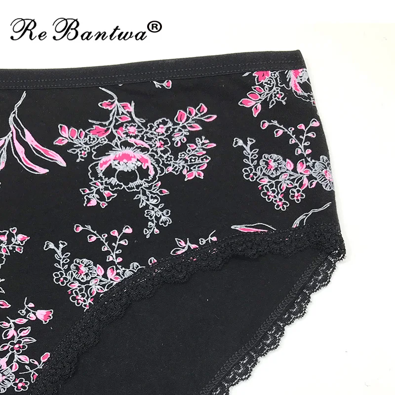 Rebantwa 5 шт./лот Большие размеры 2XL/3XL/4XL дамское хлопковое нижнее белье большого
