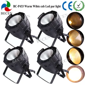 

4pcs/lot High power 100W cob Led Par Light warm white color for Club Stage Party bar light High Brightness Aluminium Case