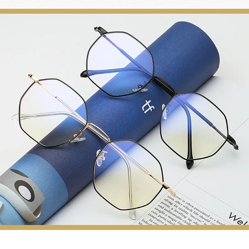 HBK анти Синие лучи шестиугольные очки полигональные оптические очки защитные очки ретро очки оправа PG0016
