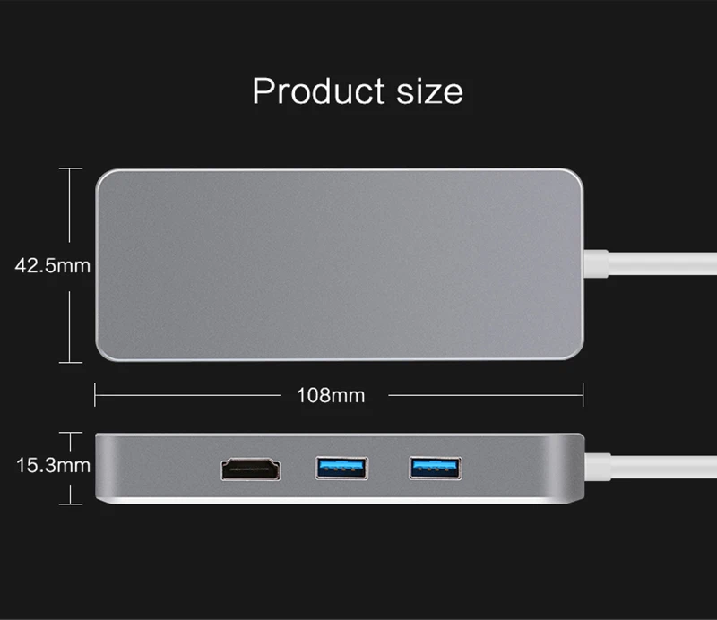 USB C type C к HDMI адаптер thunderbolt 3 RJ45 адаптер USB 3,0 концентратор для MacBook samsung S8/S9 huawei P20 Pro usb-c адаптер