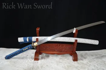 

Folded Steel Japanese Samurai Katana Sword Tiger Theme No bo hi Full Tang handmade real sharp Engraved Free