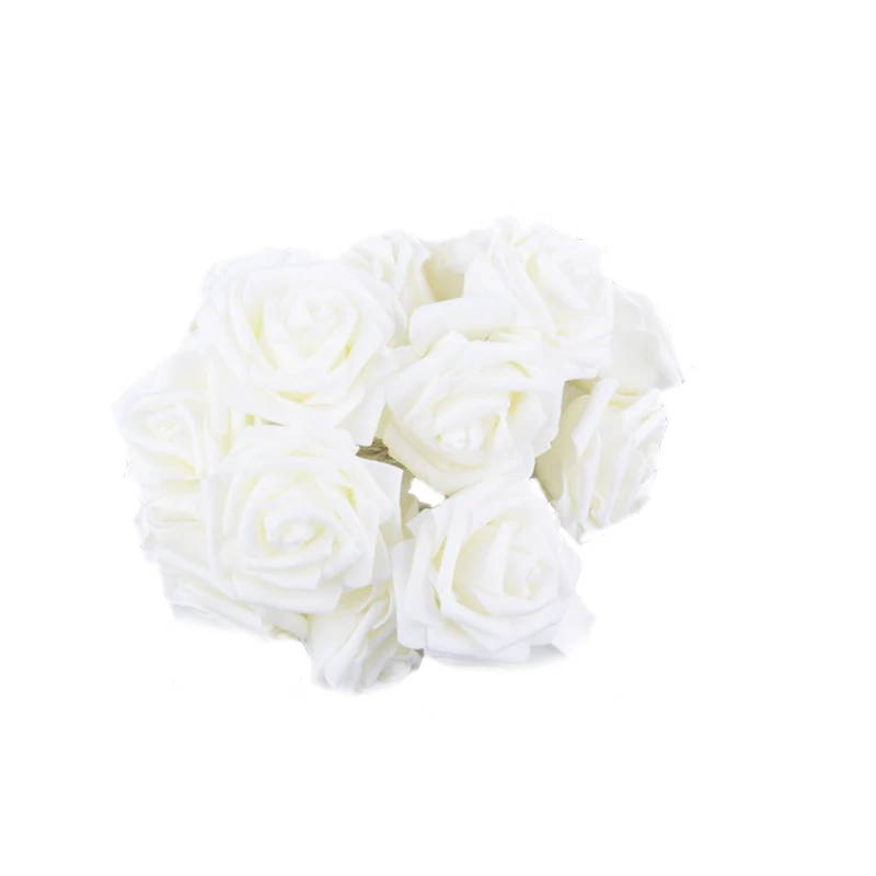 ROPIO 1,5 м светодиодный гирлянда с розами на батарейках, гирлянда для рождественских праздников, гирлянда на День святого Валентина, свадебное украшение, 10 светодиодный светильник - Испускаемый цвет: White rose flower