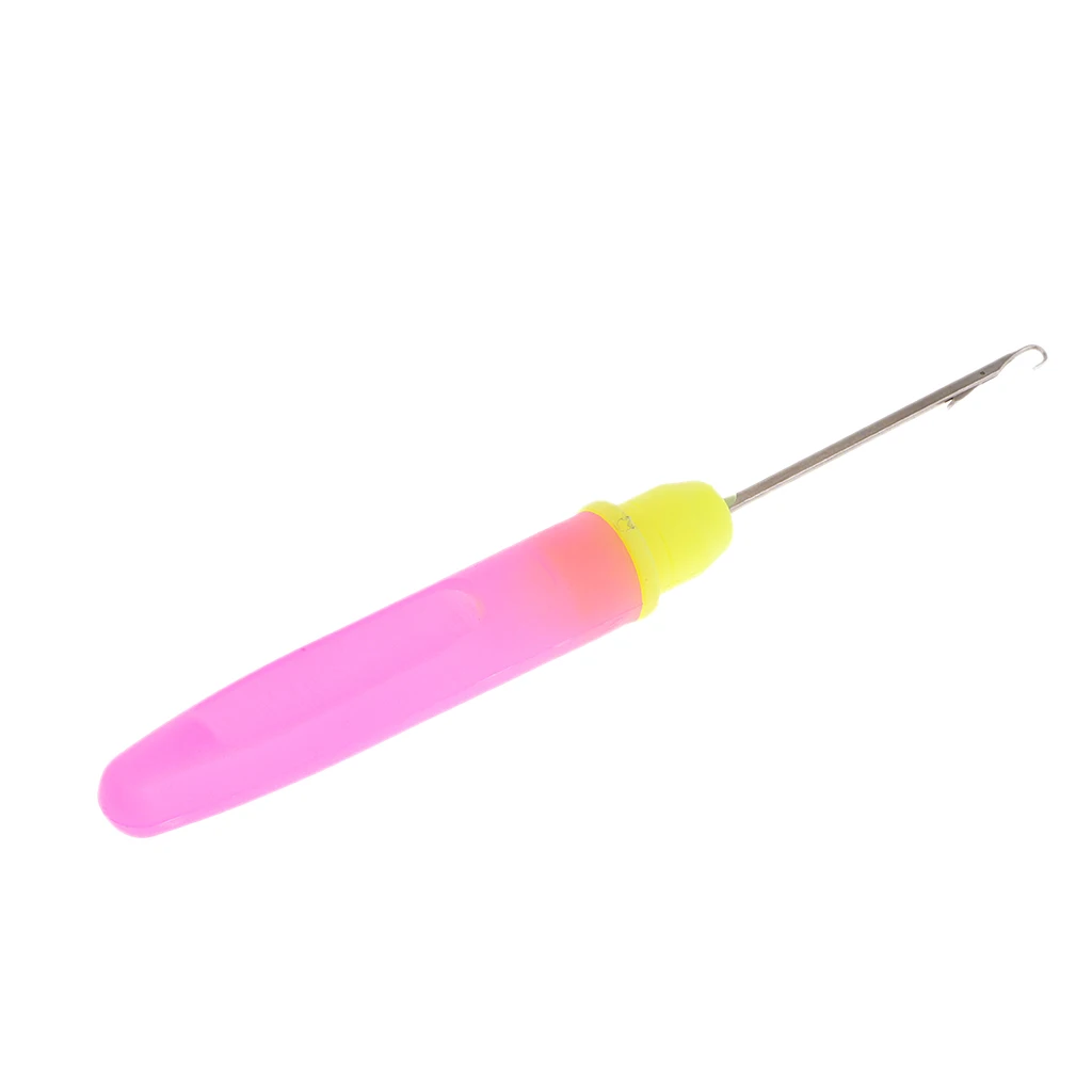 5pcs Wood/Plastic Crochet Latch Hooks Lock Needles Awl for Hair/Micro Braid