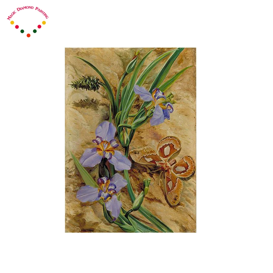 Magic crystal flowers painting New Arrival 5D Round Diamond Painting Cross Stitch Kit DIY Set Embroidery Rhinestone Home Decor N | Дом и сад