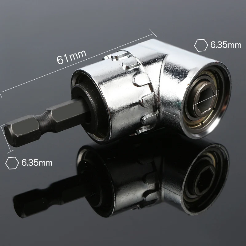 105 Degree Angle Extension Right Driver Drilling Shank Screwdriver Magnetic 1/4 Inch Hex Drill Bit Socket Holder Adaptor Sleeve