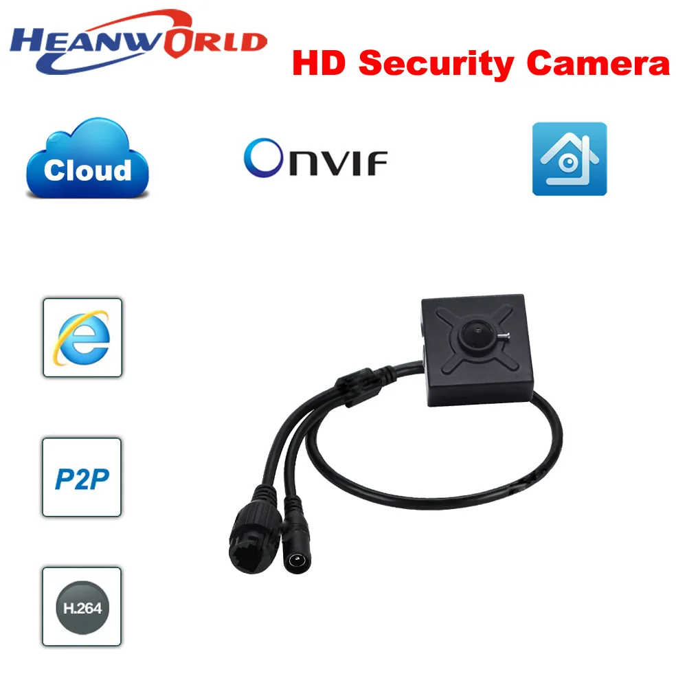 Heanworld IP камера PoE 1080P мини камера для помещений с микрофоном аудио HD камера безопасности 3,7 мм объектив P2P поддержка IE Browser