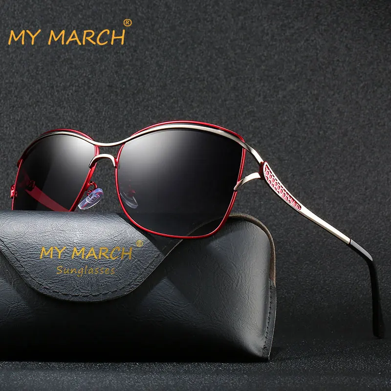 MYMARCH 2019 New Fashion Sunglasses Women Brand Design Polarized Sunglasses Luxury Vintage Retro Shades Glasses Oculos sol UV400