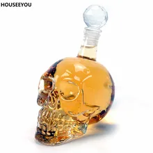 Креативные хрустальные бутылки для водки с черепом, готический винный графин для водки, барные инструменты, товары для дома, 125 мл, 350 мл, 550 мл, 1000 мл, 4 размера