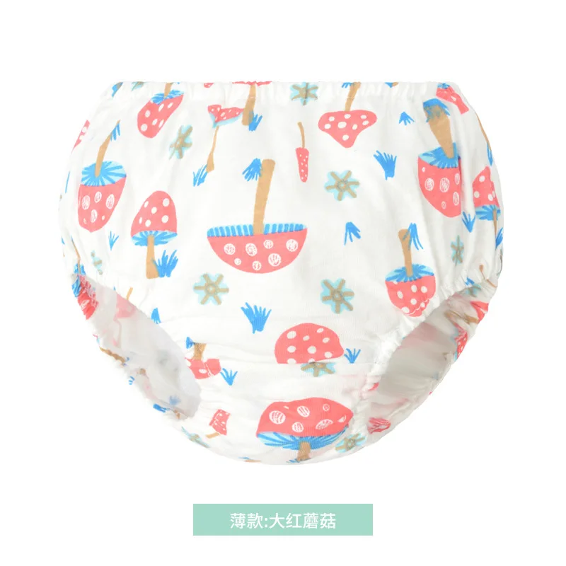 0-7Y Baby Girls Panties Toddler Boys Underwears Infant Cotton Training Reusable Nappy Washable Diapers Cover Cartoon Bread Pants - Цвет: 13