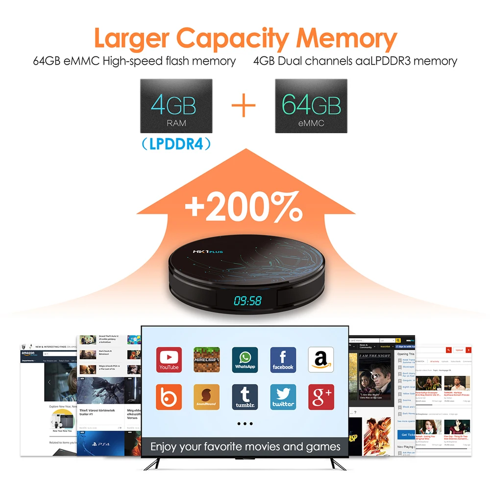 Android Tv Box HK1 Plus Android 8.1 Amlogic S905X2 4GB 64GB Smart Tv 4GB 32GB 2.4G/5G Wifi H.265 4K 1080P 1000M Media Player Android Tv Box HK1 Plus Android 8.1 Amlogic S905X2 4GB 64GB Smart Tv 4GB 32GB 2.4G/5G Wifi H.265 4K 1080P 1000M Media Player