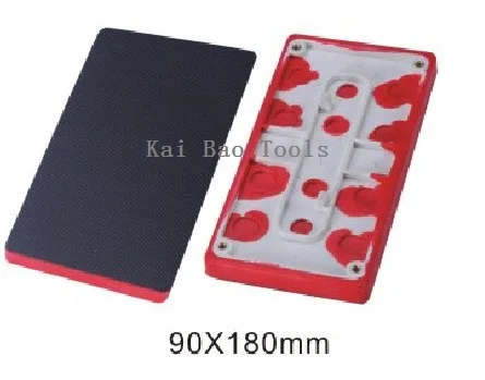 

90x180mm Square Sanding Pad Rectangular Backing Abrasive Pad Hook and Loop / VINYL For Square Air Sander/Polisher