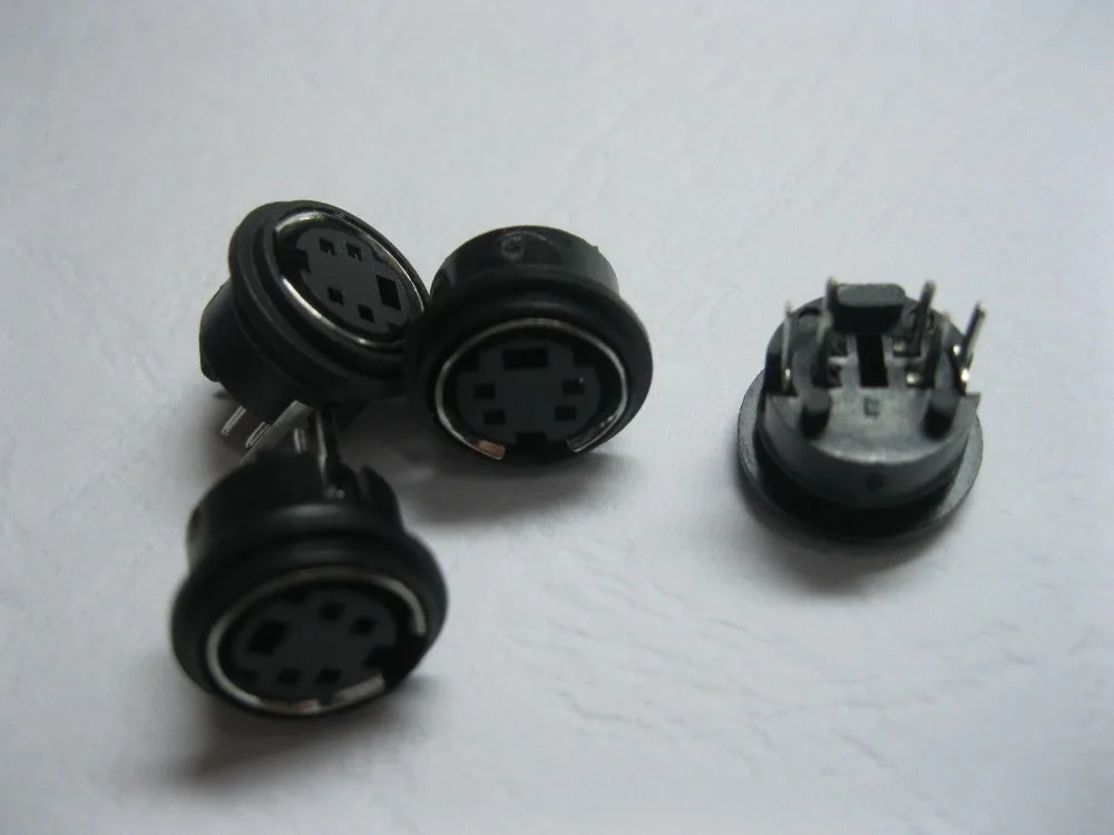 Mini 4 Pin Circular PCB Mount DIN Connector 100 Pcs Per Lot HOT Salein